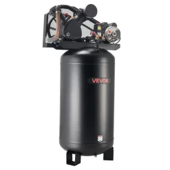 VEVOR 80 Gallons Heavy-Duty Air Compressor, 5HP 10 SCFM at 90PSI Air Compressors Max 175PSI Pressure, Oil-Lubricated Compressor Tank for Industrial Manufacturing, Large Workshops (230V 60Hz, No-Plug)