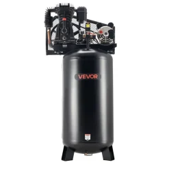 VEVOR 60 Gallons Heavy-Duty Air Compressor, 3.7HP 8 SCFM at 90PSI Air Compressors Max 155PSI Pressure, Oil-Lubricated Compressor Tank for Industrial Manufacturing, Large Workshops (230V 60Hz, No-Plug)