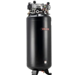 VEVOR 80 Gallons Heavy-Duty Air Compressor, 5HP 13.5SCFM at 90PSI Air Compressors Max 145PSI Pressure, Oil-Free Compressor Tank for Industrial Manufacturing, Large Workshops (230V 3-Phase, No Plug)
