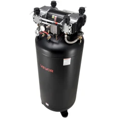 VEVOR 80 Gallons Heavy-Duty Air Compressor, 5HP 13.5SCFM at 90PSI Air Compressors Max 145PSI Pressure, Oil-Free Compressor Tank for Industrial Manufacturing, Large Workshops (230V 3-Phase, No Plug)