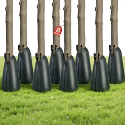 VEVOR 20 Gallon Tree Watering Bags, 8 Pack 3-4 Hours Slow Release Gator Bags for Trees, Heavy Duty PE Tree Drip Irrigation Bag with Zipper, Durable & Reusable Deep Root Shrub Watering Bag