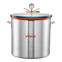 VEVOR 15 Gallon Vacuum Chamber, Aluminum Alloy, Vacuum Degassing Chamber with Tempered Glass Lid, Hose, Air Filter, for Resin Casting, Stabilizing Wood, Degassing Silicone, Epoxies, Essential Oils