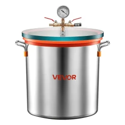 VEVOR 1.5 Gallon Vacuum Chamber, Stainless Steel, Vacuum Degassing Chamber with Tempered Glass Lid, Hose, Air Filter, for Resin Casting, Stabilizing Wood, Degassing Silicone, Epoxies, Essential Oils