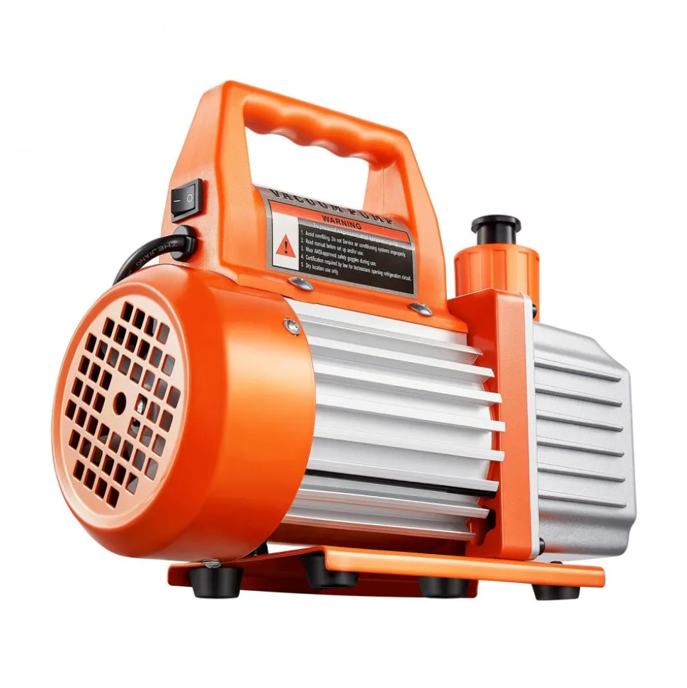 VEVOR 3 Gallon Vacuum Chamber with Pump, 3.5 CFM, Stainless Steel Degassing Chamber Kit, Single Stage Vacuum Pump, Tempered Glass Lid, 4.92 ft Hose, Oil, for Stabilizing Wood Degassing Silicone Resin