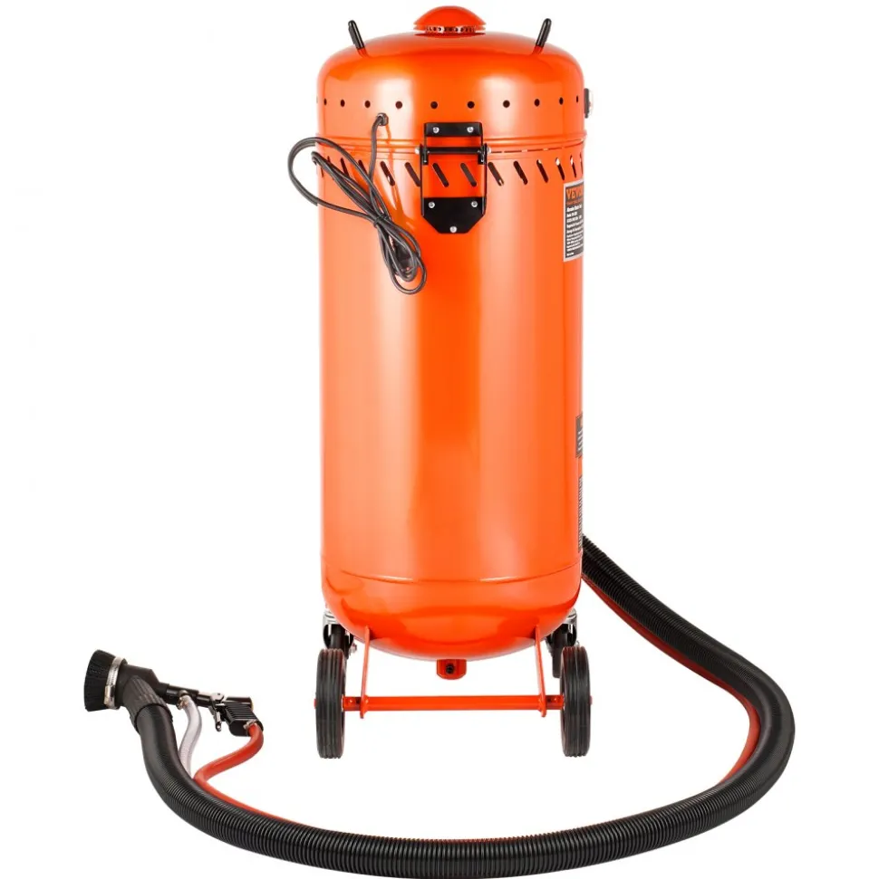 VEVOR 28 Gallon Vacuum Sand Blaster, Dustless Sandblaster with Built-in 1200W Vacuum System for Dust Control and Abrasive Recycle, 60-110 PSI Heavy Duty Abrasive Blasting Machine