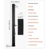 VEVOR 9.2 Gal Solar Heated Shower, 6.4ft Showerhead Height Outdoor Shower, with Foot Faucet & Soap Box Rack, Hot & Cold Water Adjustment, Freestanding for Backyard Poolside Beach Pool,Black