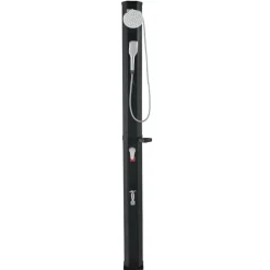VEVOR 10.6 Gal Solar Heated Shower, 6.7ft Showerhead Height Outdoor Shower, with Handheld & Foot Faucet, Hot & Cold Water Adjustment, Freestanding for Backyard Poolside Beach Pool, Black