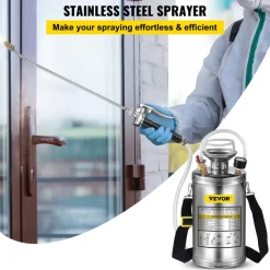 VEVOR 1.5Gal Stainless Steel Sprayer, Set with 16