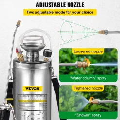 VEVOR 3.5Gal Stainless Steel Sprayer,l Set with 20