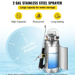 VEVOR 3.5Gal Stainless Steel Sprayer,l Set with 20