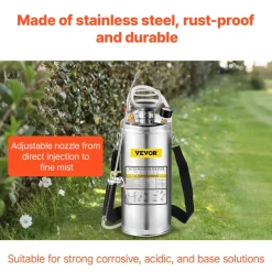 VEVOR 3.5Gal Stainless Steel Sprayer,l Set with 20