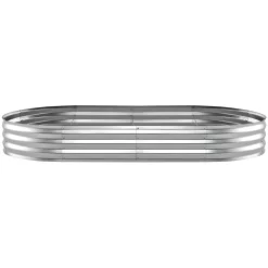 VEVOR Galvanized Raised Garden Bed, 6.67 x 3.35 x 1.51 ft, Rectangular Metal Planter Box Kit Outdoor, Rustproof Elevated Planting Box with Gloves, Alu-Zinc, for Growing Flowers Vegetables, Dark Green