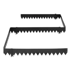 VEVOR Galvanized Steel Landscape Edging, 12-Pack 40 x 6 Inch Metal Edging for Landscaping with 14 Mounting Clips, Heavy Duty Metal Garden Edge Border for Flower Bed, Yard Pathway, Black