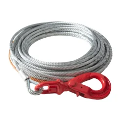 VEVOR Galvanized Steel Winch Cable, 3/8 Inch x 50 Feet 15,200 lbs Breaking Strength, Wire Winch Rope with Swivel Hook, Towing Cable Heavy Duty, Universal Fit for SUV, Large Off-Road Vehicle, Truck