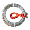 VEVOR Galvanized Steel Winch Cable, 3/8 Inch x 75 Feet 15,200 lbs Breaking Strength, Wire Winch Rope with Swivel Hook, Towing Cable Heavy Duty, Universal Fit for SUV, Large Off-Road Vehicle, Truck
