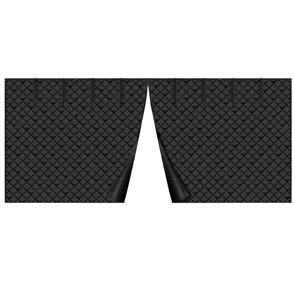 VEVOR Garage Door Screen for Winter, 16x7FT, Garage Door Insulation Kit, Magnetic Thermal Insulated Door Curtain with 300D Oxford Fabric Heavy Duty Weighted Bottom, Easy Assembly for Garage Door