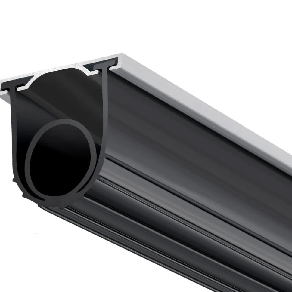 VEVOR Garage Door Seals Bottom Rubber, U Shape +O Ring Combination Garage Door Weather Stripping with Pre-drilled Aluminum Track Retainer Kit, 5/16 inch T-ends and 3 3/4 inch Width (16 Ft, Black)