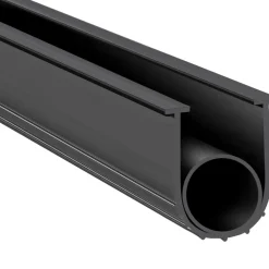VEVOR Garage Door Seals Bottom Rubber, U Shape +O Ring Garage Door Weather Stripping, Universal Weatherproof Threshold Buffering Sealing Rubber , 5/16 inch T-ends and 3 3/4 inch Width (10 Ft, Black)