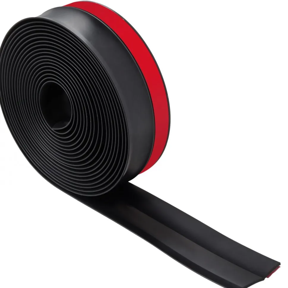 VEVOR Garage Door Seal Top and Sides Seal Strip, 20 FT Universal Weather Stripping Replacement Soft and Hard Composite, Weatherproofing Garage Door TPE Seals with Adhesive Backed and Screws, Black