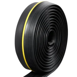 VEVOR Garage Door Threshold Seal Strip, 20 FT Universal Garage Door Floor Seal Strip with Adhesive, Garage Door Bottom Weatherproof Strip, Upgraded Thick PVC DIY Weather Stripping Replacement, Black