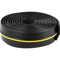 VEVOR Garage Door Threshold Seal Strip, 20 FT Universal Garage Door Floor Seal Strip with Adhesive, Garage Door Bottom Weatherproof Strip, Upgraded Thick PVC DIY Weather Stripping Replacement, Black