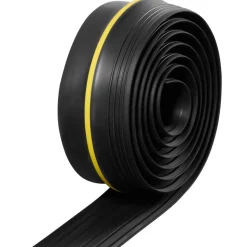 VEVOR Garage Door Threshold Seal Strip, 10 FT Universal Garage Door Floor Seal Strip with Adhesive, Garage Door Bottom Weatherproof Strip, Upgraded Thick PVC DIY Weather Stripping Replacement, Black