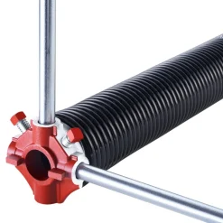 VEVOR Garage Door Torsion Springs, Pair of 0.25 x 2 x 31 in, 16000 Cycles, Electrophoresis Black Coated for Replacement, Garage Door Springs with Non-Slip Winding Bars, Gloves and Mounting Wrench
