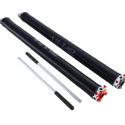 VEVOR Garage Door Torsion Springs, Pair of 0.25 x 2 x 31 in, 16000 Cycles, Electrophoresis Black Coated for Replacement, Garage Door Springs with Non-Slip Winding Bars, Gloves and Mounting Wrench