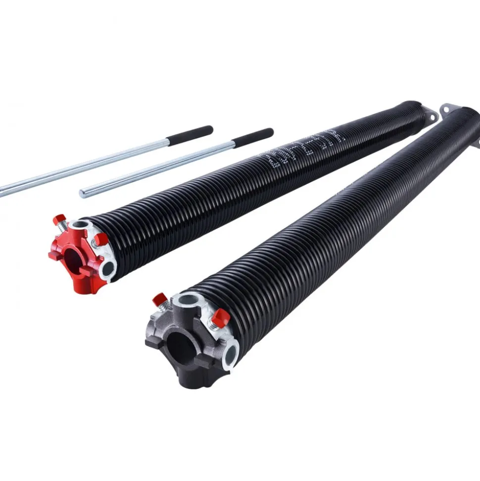 VEVOR Garage Door Torsion Springs, Pair of 0.25 x 2 x 31 in, 16000 Cycles, Electrophoresis Black Coated for Replacement, Garage Door Springs with Non-Slip Winding Bars, Gloves and Mounting Wrench