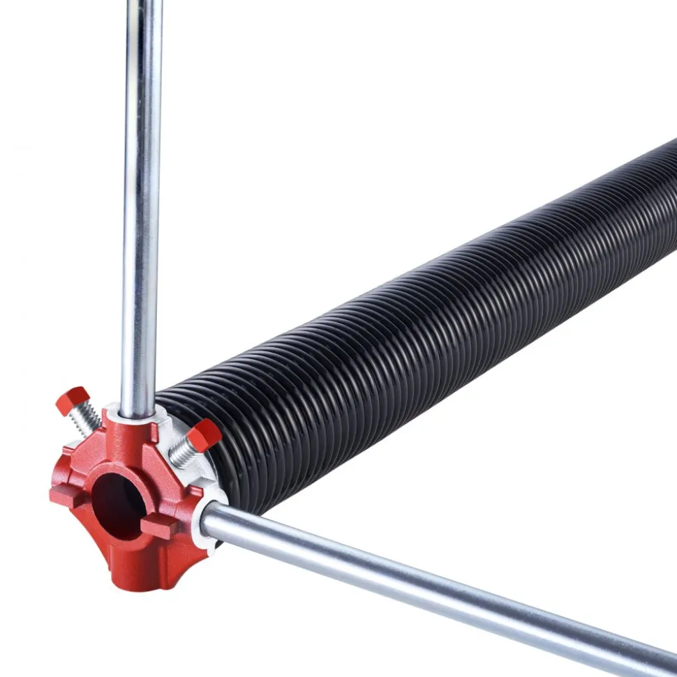 VEVOR Garage Door Torsion Springs, Pair of 0.25 x 2 x 32 in, 16000 Cycles, Electrophoresis Black Coated for Replacement, Garage Door Springs with Non-Slip Winding Bars, Gloves and Mounting Wrench