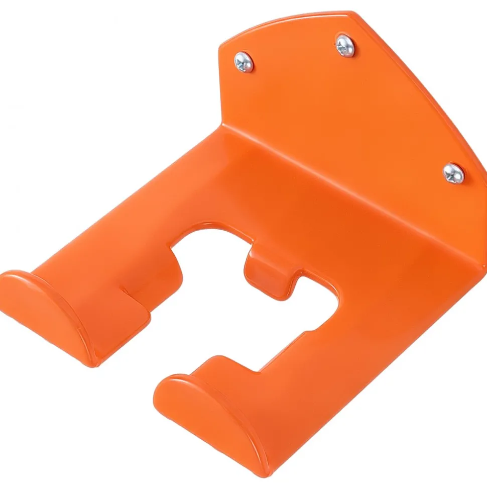 VEVOR Garage Organizer Trimmer Rack 5.9 Inch 2 Pack 180 lbs Total Load, Wall Mount Garden Power Tool Hanger Weed Whackers Holder for Grass/Hedge Trimmer, Leaf Blower, Chainsaw, Garden Tools, Orange