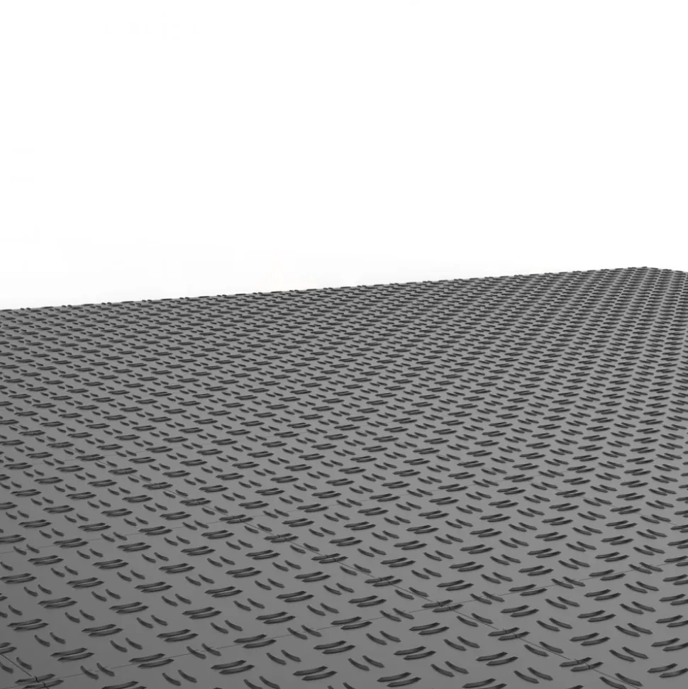 VEVOR Garage Tiles Interlocking, 12 x 12 x 0.53 inch 50 Pack Garage Floor Covering Tiles, Non-Slip Double-Sided Texture Garage Flooring Tiles, for Garages, Basements, Repair Shops, Black