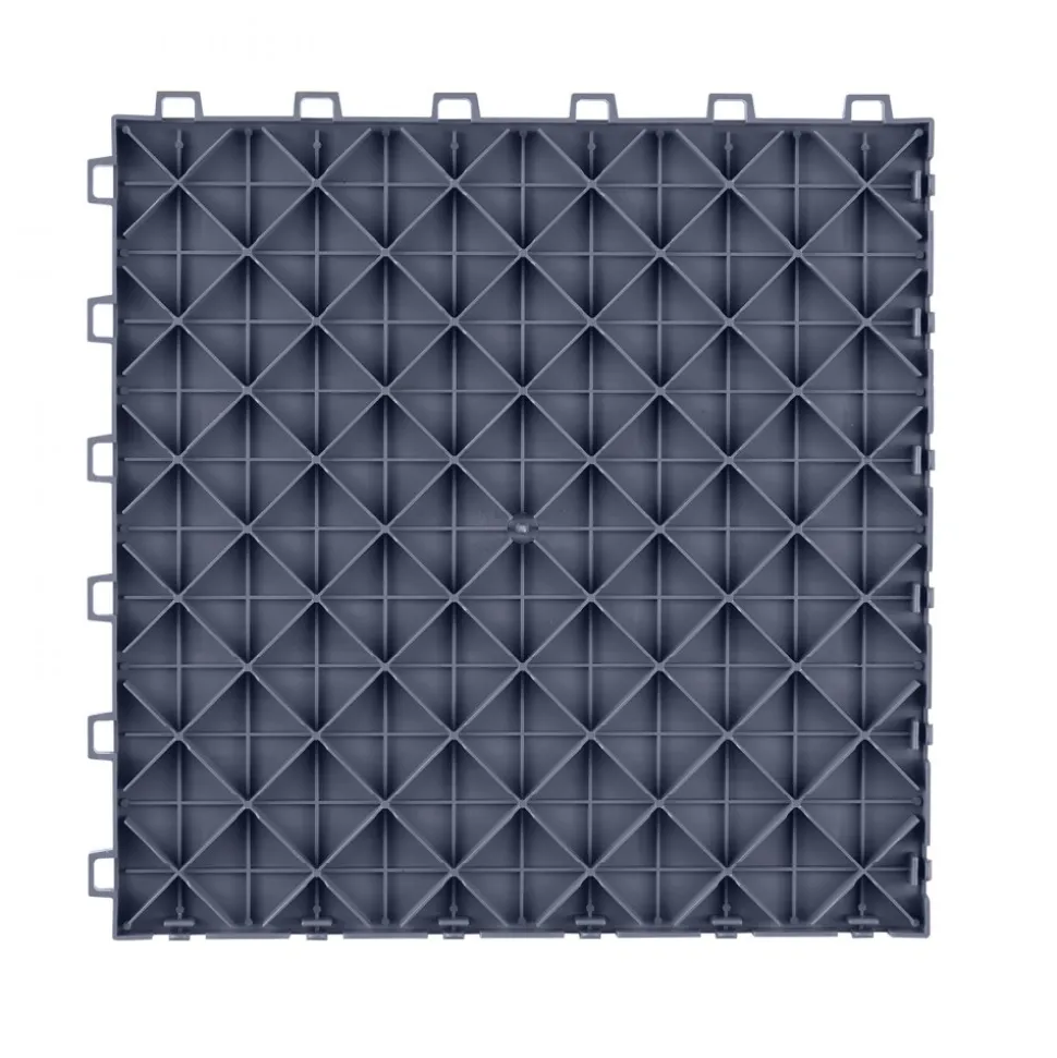 VEVOR Garage Tiles Interlocking, 12 x 12 x 0.53 inch 50 Pack Garage Floor Covering Tiles, Non-Slip Double-Sided Texture Garage Flooring Tiles, for Garages, Basements, Repair Shops, Graphite Gray