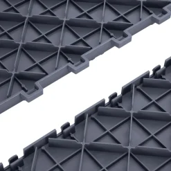 VEVOR Garage Tiles Interlocking, 12 x 12 x 0.53 inch 50 Pack Garage Floor Covering Tiles, Non-Slip Double-Sided Texture Garage Flooring Tiles, for Garages, Basements, Repair Shops, Graphite Gray