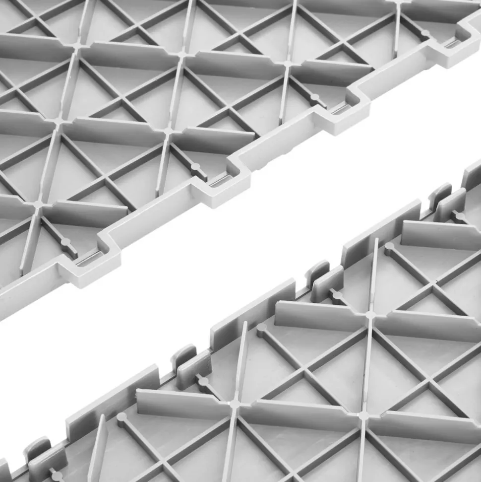 VEVOR Garage Tiles Interlocking, 12 x 12 x 0.53 inch 50 Pack Garage Floor Covering Tiles, Non-Slip Double-Sided Texture Garage Flooring Tiles, for Garages, Basements, Repair Shops, Silver