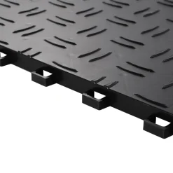 VEVOR Garage Tiles Interlocking, 12 x 12 x 0.53 inch 25 Pack Garage Floor Covering Tiles, Non-Slip Double-Sided Texture Garage Flooring Tiles, for Garages, Basements, Repair Shops, Black