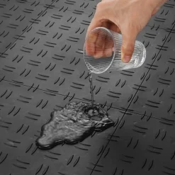 VEVOR Garage Tiles Interlocking, 12 x 12 x 0.53 inch 25 Pack Garage Floor Covering Tiles, Non-Slip Double-Sided Texture Garage Flooring Tiles, for Garages, Basements, Repair Shops, Black