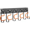 VEVOR Garage Tool Organizer 68 Inch 450 lbs Wall Mount Garden Tool Rack, Heavy Duty Hanging Storage Organization, 4 Rails with 24 Fixed L-Hooks, 20 Adjustable S-Hooks, for Yard Tools, Shovel, Shed