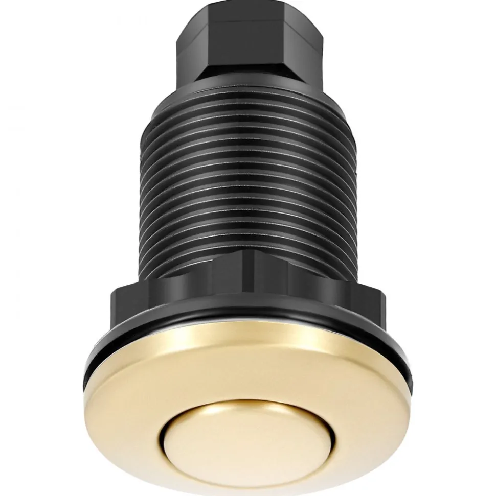VEVOR Garbage Disposal Air Switch Kit, 2.5" Sink Top Air Switch for Food Waste Disposal, Brushed Gold Stainless Steel ON/OFF Air Button for Waste Disposer - Suitable for Stainless Steel Countertops