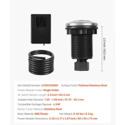 VEVOR Garbage Disposal Air Switch Kit, 2.5