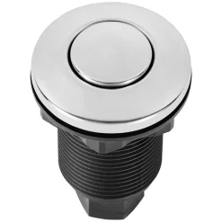 VEVOR Garbage Disposal Air Switch Kit, Dual Outlet Sink Top Air Switch for Food Waste Disposal, 2.5-inch Brushed Nickel Stainless Steel ON/OFF Air Push Button, Suitable for Stainless Steel Countertops
