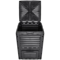 VEVOR Garden Compost Bin 80 Gal, BPA Free Composter, Large Capacity Outdoor Composting Bin with Top Lid and Bottom Door, Easy Assembling, Lightweight, Fast Creation of Fertile Soil