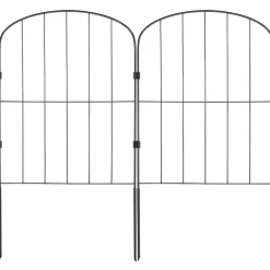 VEVOR Garden Fence, 24in(H) x30ft(L) Animal Barrier Fence, Underground Decorative Garden Fencing with 2 Inch Spike Spacing, Metal Dog Fence for the Yard and Outdoor Patio, 28 Pack