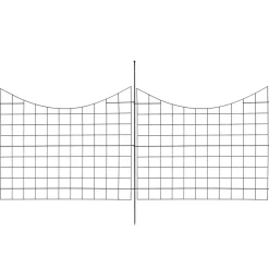 VEVOR Garden Fence, 36.6in(H) x29.5in(L) Animal Barrier Fence, Underground Decorative Garden Fencing with 2.5 Inch Spike Spacing, Metal Dog Fence for the Yard and Outdoor Patio, 5 Pack