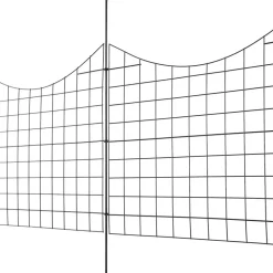 VEVOR Garden Fence, 36.6in(H) x29.5in(L) Animal Barrier Fence, Underground Decorative Garden Fencing with 2.5 Inch Spike Spacing, Metal Dog Fence for the Yard and Outdoor Patio, 5 Pack