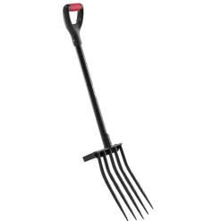 VEVOR Garden Fork, 5-Tine Gardening Pitchfork with Metal Handle, 41 in Heavy Duty Digging Fork with Y Grip, Forged Steel Spading Fork for Hay Potato Composting Transplanting Aeration