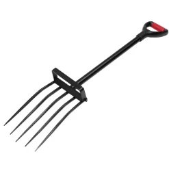 VEVOR Garden Fork, 5-Tine Gardening Pitchfork with Metal Handle, 41 in Heavy Duty Digging Fork with Y Grip, Forged Steel Spading Fork for Hay Potato Composting Transplanting Aeration