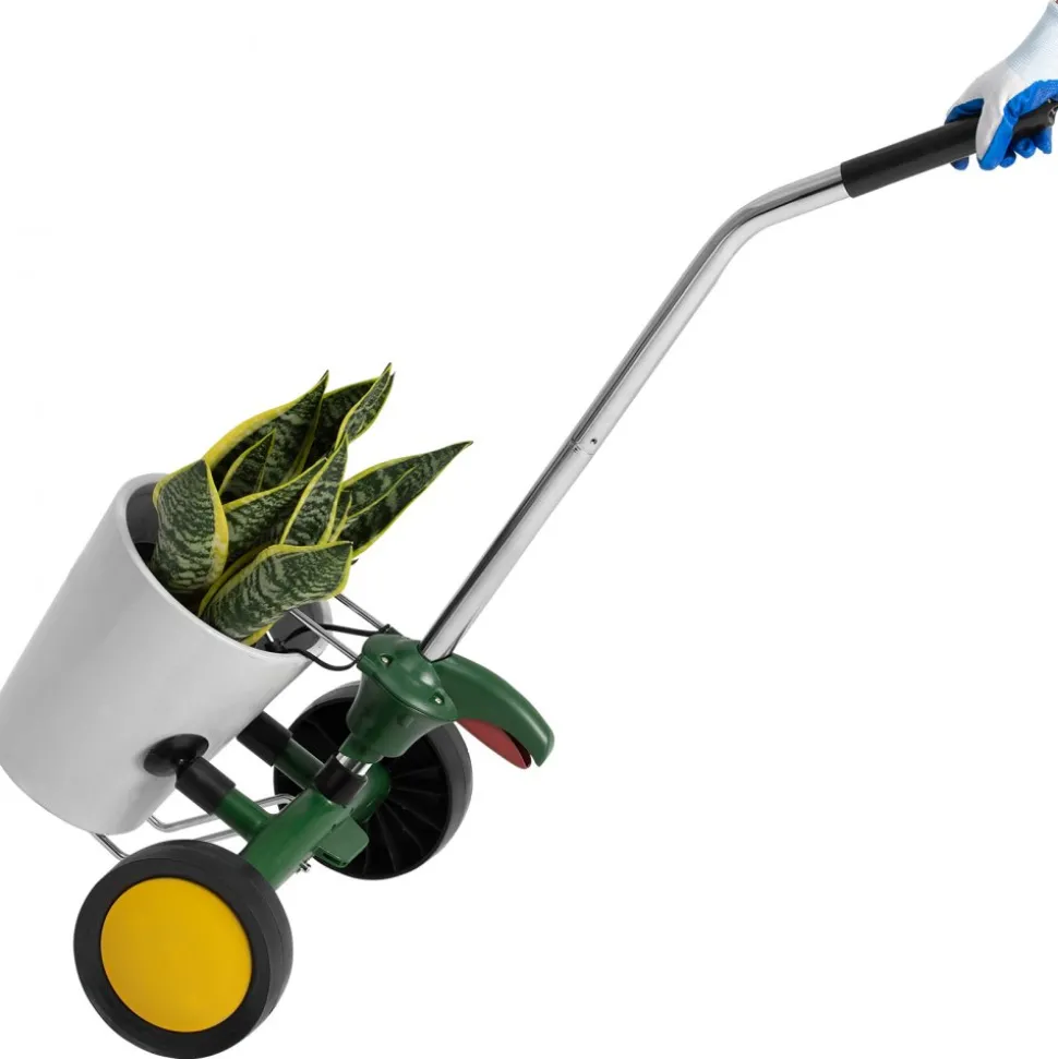 VEVOR Garden Pot Mover, Heavy Duty Plant Dolly Cart with Adjustable Grabbing Arm, Max 143 LBS Weight Capacity, Potted Plant Mover Dolly with Suction Cup and Secure Lock, Fits for Indoor & Outdoor Use
