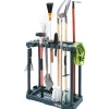 VEVOR Garden Tool Organizer, 10 Slots, Yard Tool Tower Rack for Garage Organization and Storage, Hold Long-Handled Tool/Rake/Broom/Shovel, PP Garden Tool Stand Holder Organizer for Yard, Shed, Outdoor