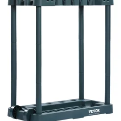 VEVOR Garden Tool Organizer, 10 Slots, Yard Tool Tower Rack for Garage Organization and Storage, Hold Long-Handled Tool/Rake/Broom/Shovel, PP Garden Tool Stand Holder Organizer for Yard, Shed, Outdoor